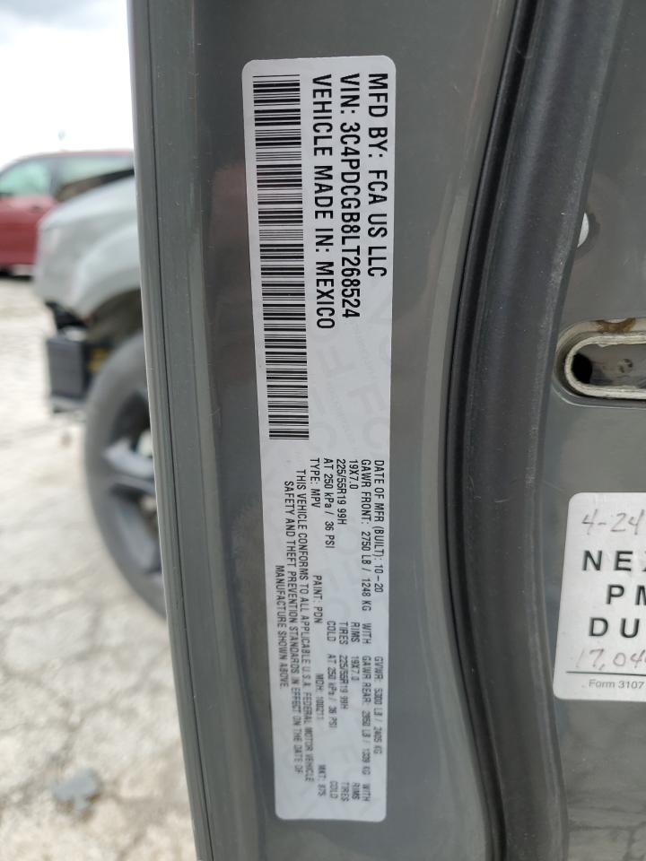 3C4PDCGB8LT268524 2020 Dodge Journey Crossroad