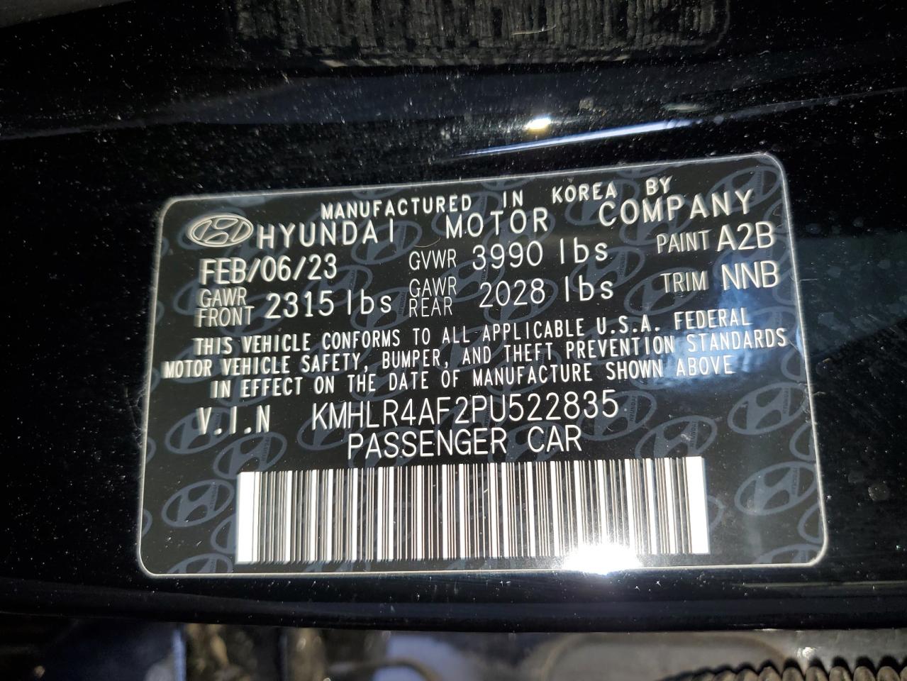 KMHLR4AF2PU522835 2023 Hyundai Elantra N Line