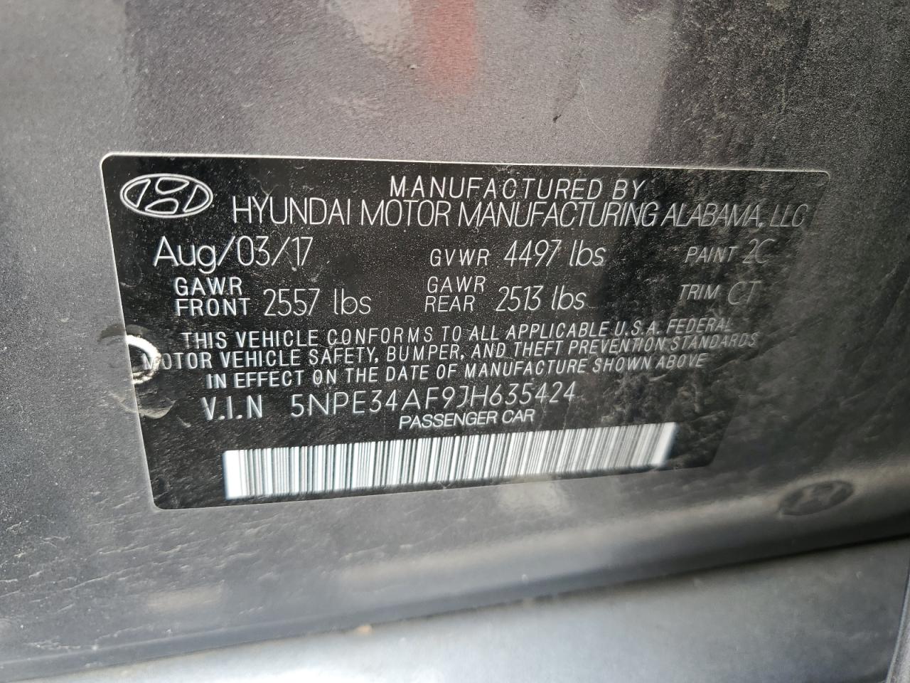 5NPE34AF9JH635424 2018 Hyundai Sonata Sport