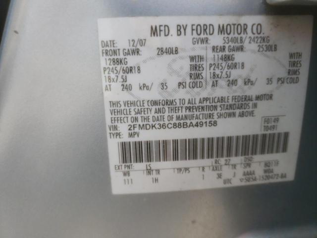 2FMDK36C88BA49158 | 2008 Ford edge se