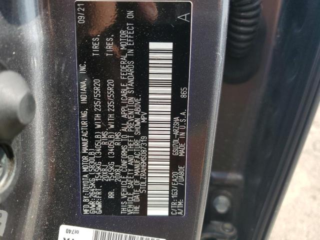 2021 Toyota Highlander Xse VIN: 5TDLZRAH6MS087319 Lot: 51511684