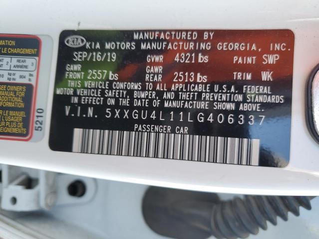 2020 Kia Optima Ex VIN: 5XXGU4L11LG406337 Lot: 50147414