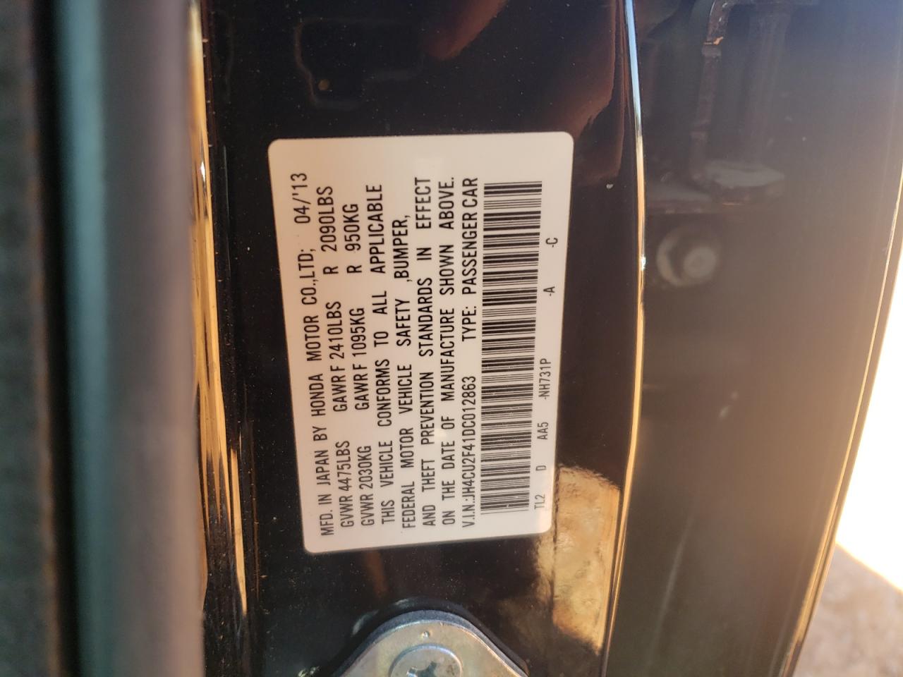 JH4CU2F41DC012863 2013 Acura Tsx