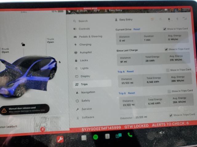 2021 Tesla Model Y VIN: 5YJYGDEE1MF145999 Lot: 51184474