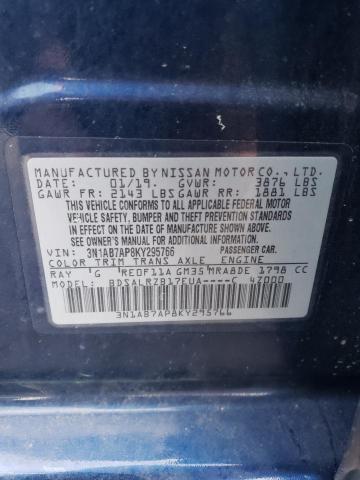 2019 NISSAN SENTRA S - 3N1AB7AP8KY295766