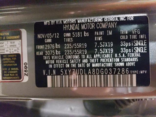2013 Hyundai Santa Fe Sport VIN: 5XYZUDLA8DG037286 Lot: 49739094