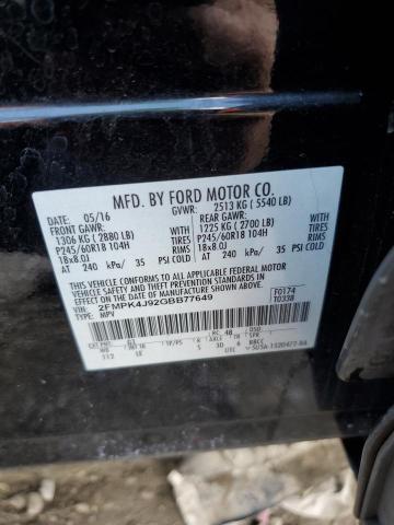 2016 FORD EDGE SEL - 2FMPK4J92GBB77649