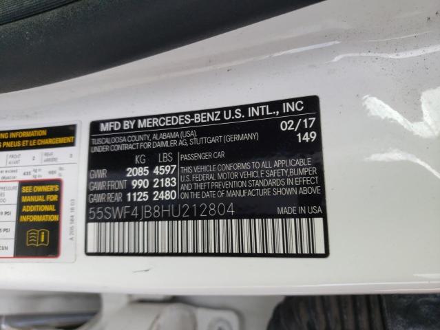 Lot #2445259453 2017 MERCEDES-BENZ C 300 salvage car