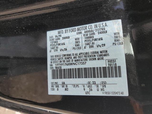 1FTYF176XWNC17357 1998 Ford F150