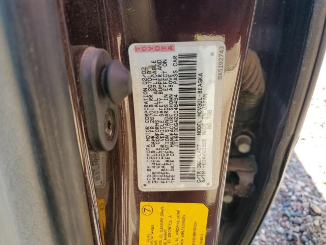 2002 Lexus Es 300 VIN: JTHBF30G420048494 Lot: 36893604