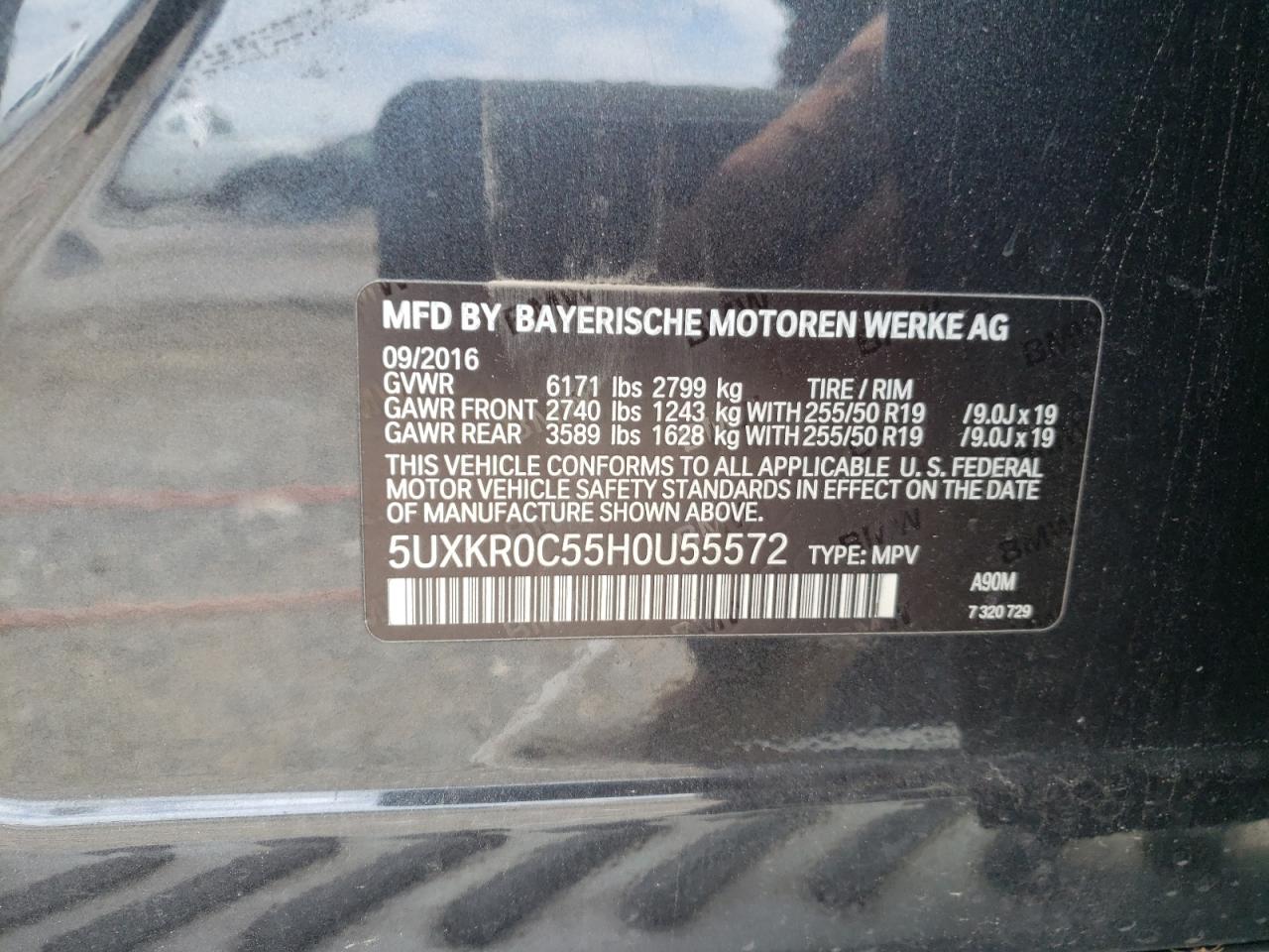 5UXKR0C55H0U55572 2017 BMW X5 xDrive35I