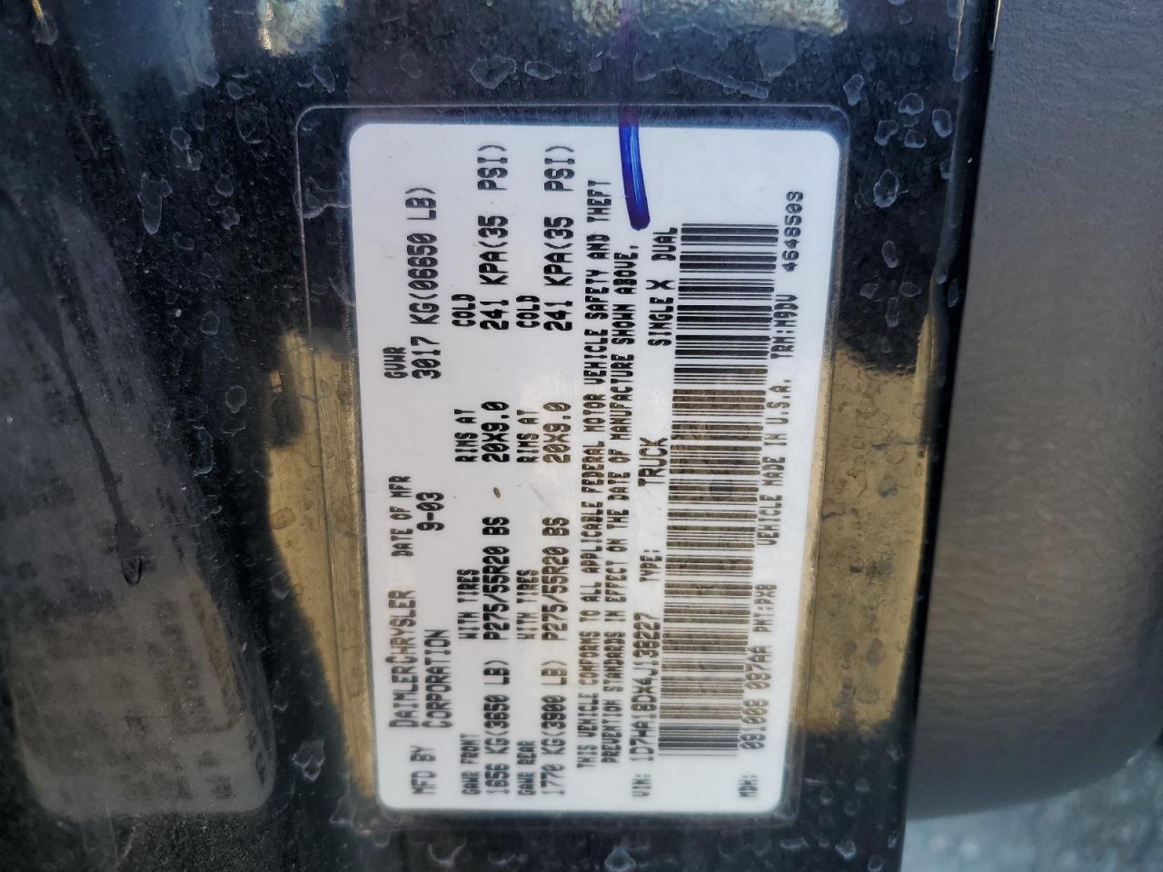 1D7HA18DX4J138227 2004 Dodge Ram 1500 St