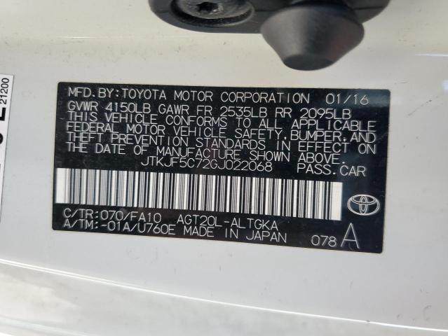 2016 Toyota Scion Tc VIN: JTKJF5C72GJ022068 Lot: 51027384