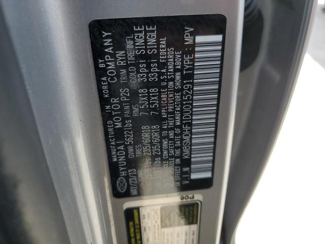 2013 Hyundai Santa Fe Gls VIN: KM8SMDHF1DU015291 Lot: 49590244