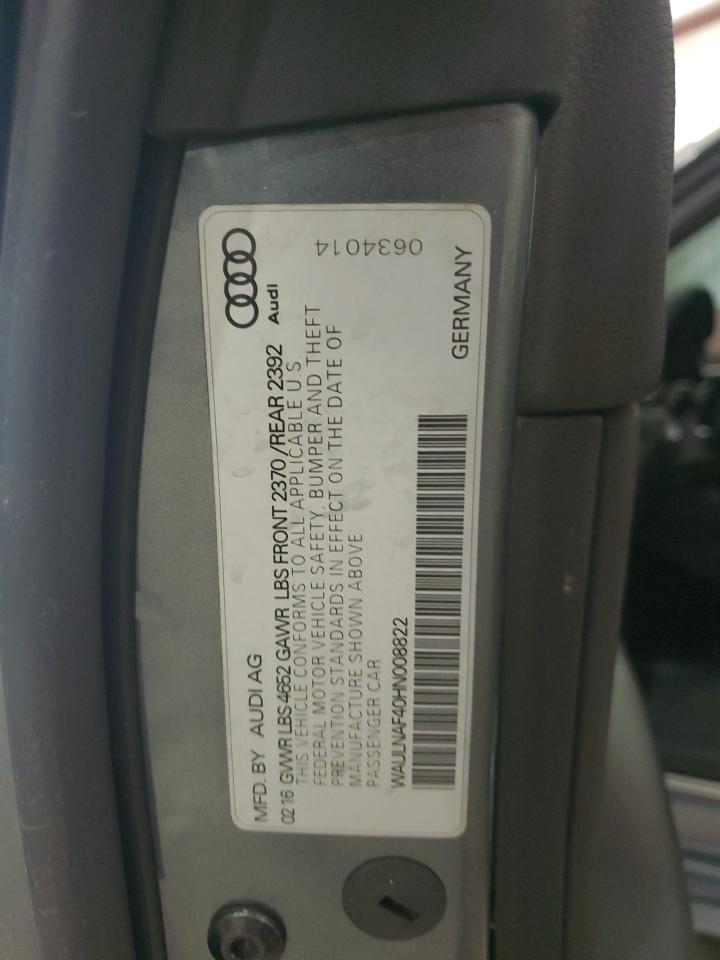 WAULNAF40HN008822 2017 Audi A4 Premium Plus