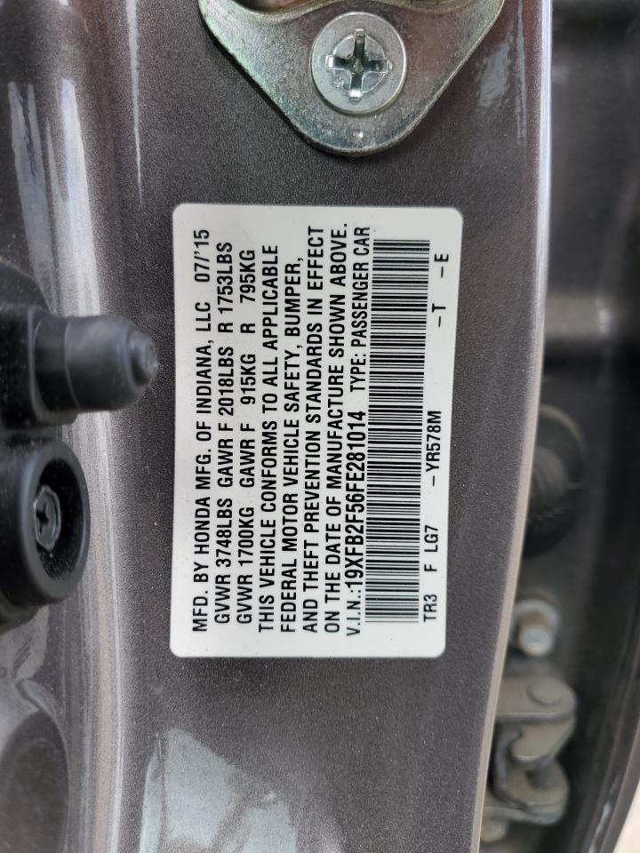 19XFB2F56FE281014 2015 Honda Civic Lx