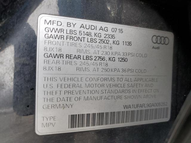 VIN WA1UFAFL9GA005252 2016 Audi A4, Premium Plus no.12