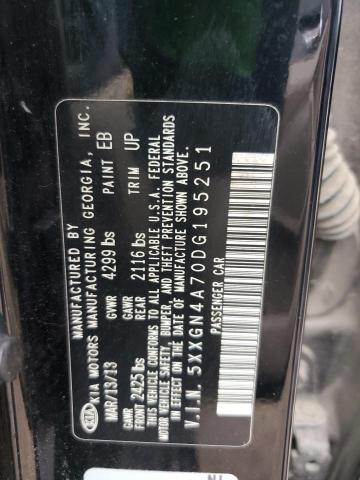 2013 Kia Optima Ex VIN: 5XXGN4A70DG195251 Lot: 50033804