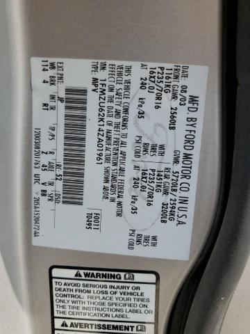 2004 Ford Explorer Xls VIN: 1FMZU62K14ZA01961 Lot: 50202314