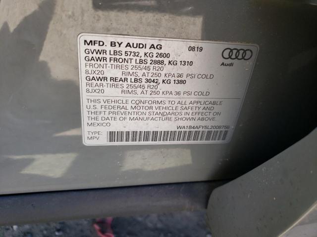 VIN WA1B4AFY5L2008758 2020 AUDI SQ5 no.12