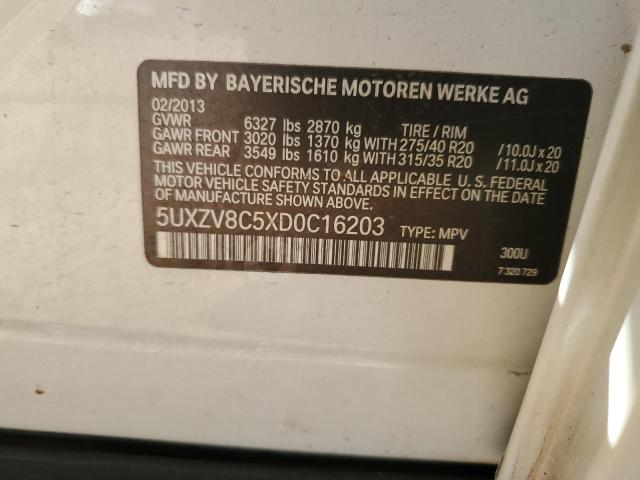 2013 BMW X5 xDrive50I VIN: 5UXZV8C5XD0C16203 Lot: 51306994