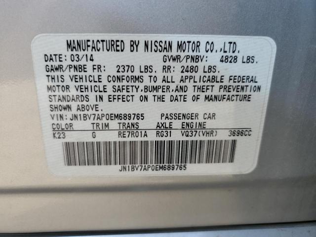 2014 Infiniti Q50 Base VIN: JN1BV7AP0EM689765 Lot: 51666214