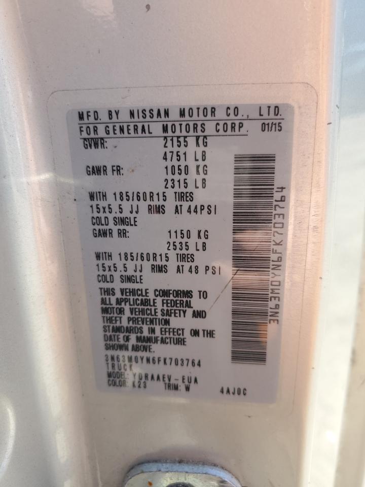 3N63M0YN6FK703764 2015 Chevrolet City Express Ls