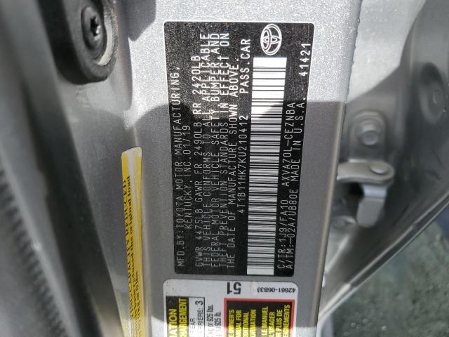 VIN 4T1B11HK7KU210412 2019 Toyota Camry, L no.12