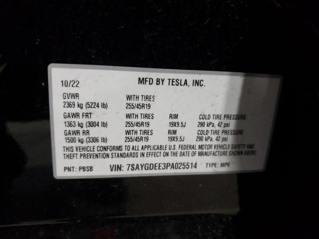 7SAYGDEE3PA025514 Tesla Model Y  12