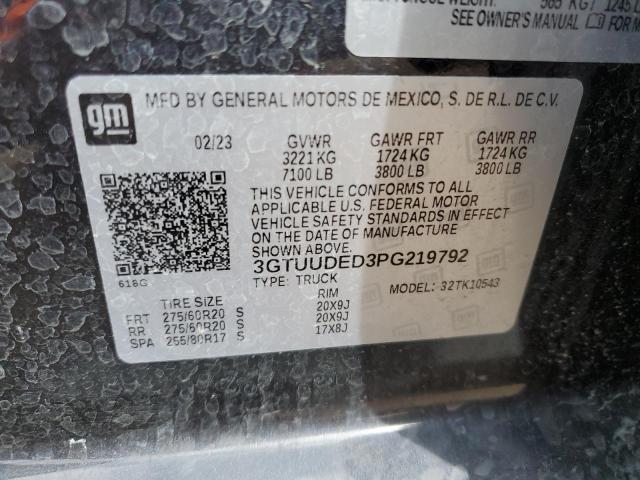 2023 GMC SIERRA K15 3GTUUDED3PG219792  51846034