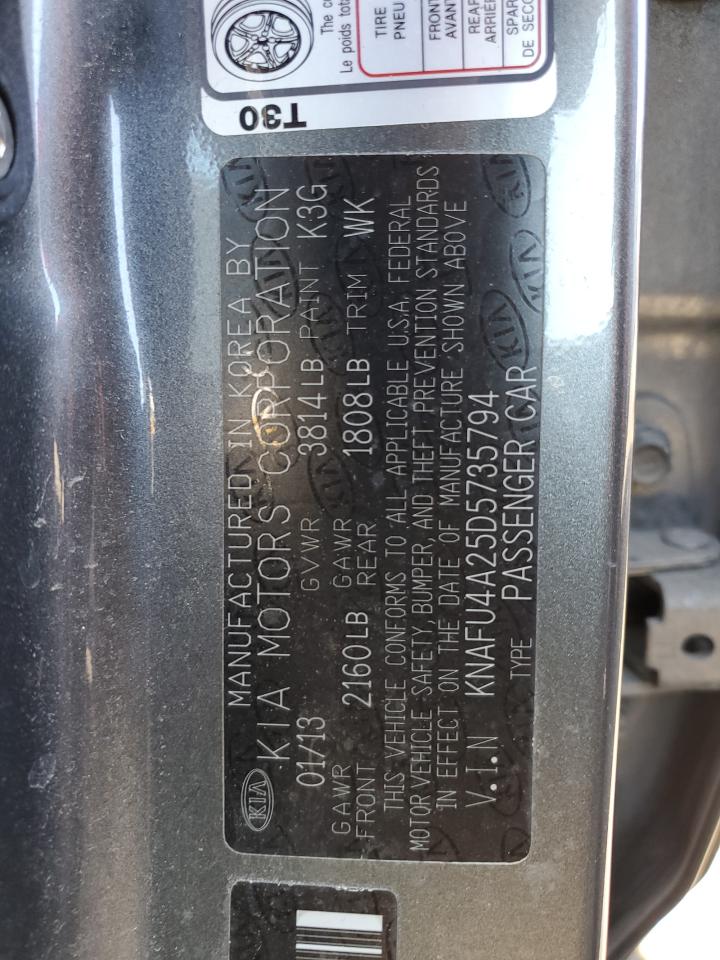 KNAFU4A25D5735794 2013 Kia Forte Ex