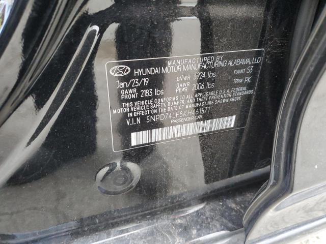 2019 Hyundai Elantra Se VIN: 5NPD74LF8KH461571 Lot: 51404554