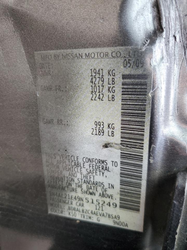 1N4AL21E49N515249 2009 Nissan Altima 2.5
