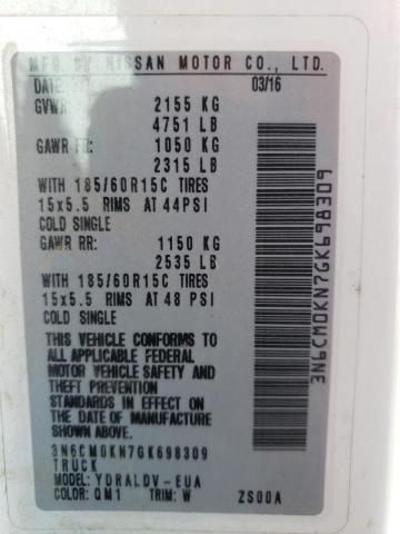 2016 NISSAN NV 200 - 3N6CM0KN7GK698309