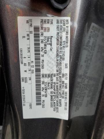 2012 Ford Focus Se VIN: 1FAHP3F27CL409789 Lot: 39246920