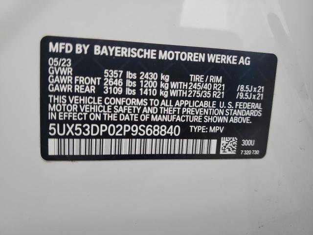 5UX53DP02P9S68840 BMW X3 XDRIVE3 13