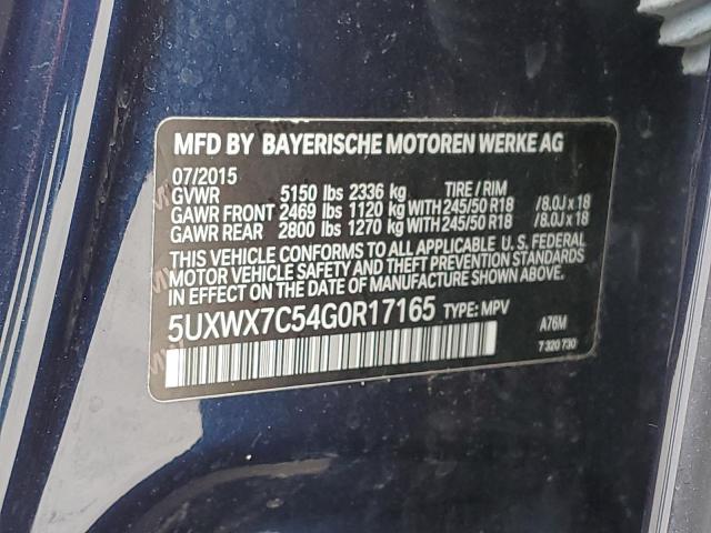  BMW X3 2016 Синій