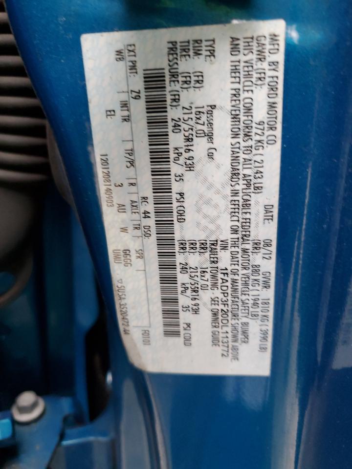 1FADP3F20DL113772 2013 Ford Focus Se