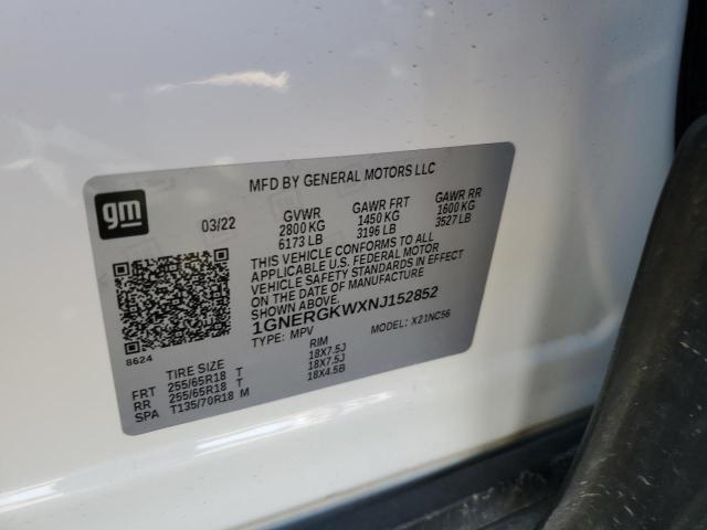 1GNERGKWXNJ152852 Chevrolet Traverse L 14