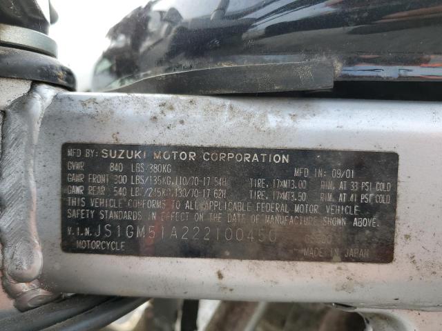 2002 SUZUKI GS500 JS1GM51A222100450
