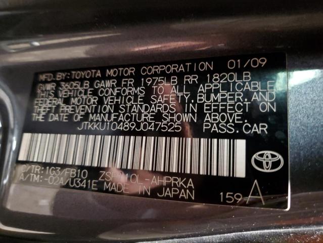 2009 Toyota Scion Xd VIN: JTKKU10489J047525 Lot: 52088004