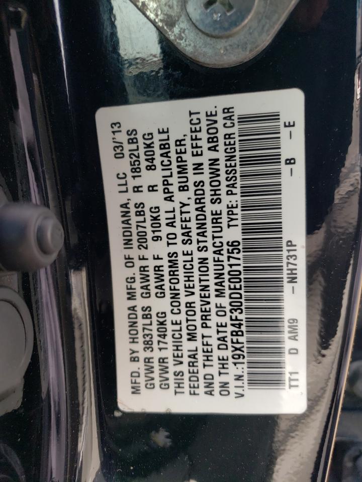 19XFB4F30DE001756 2013 Honda Civic Hybrid L