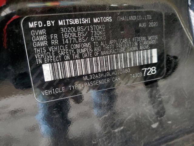 2020 Mitsubishi Mirage Es VIN: ML32A3HJ9LH010880 Lot: 51385274