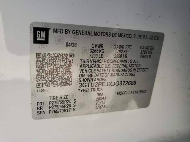 2018 GMC Sierra K1500 Denali VIN: 3GTU2PEJXJG372688 Lot: 50545634