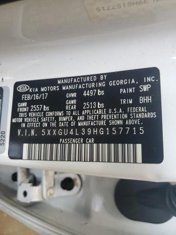 2017 Kia Optima Ex VIN: 5XXGU4L39HG157715 Lot: 48906634