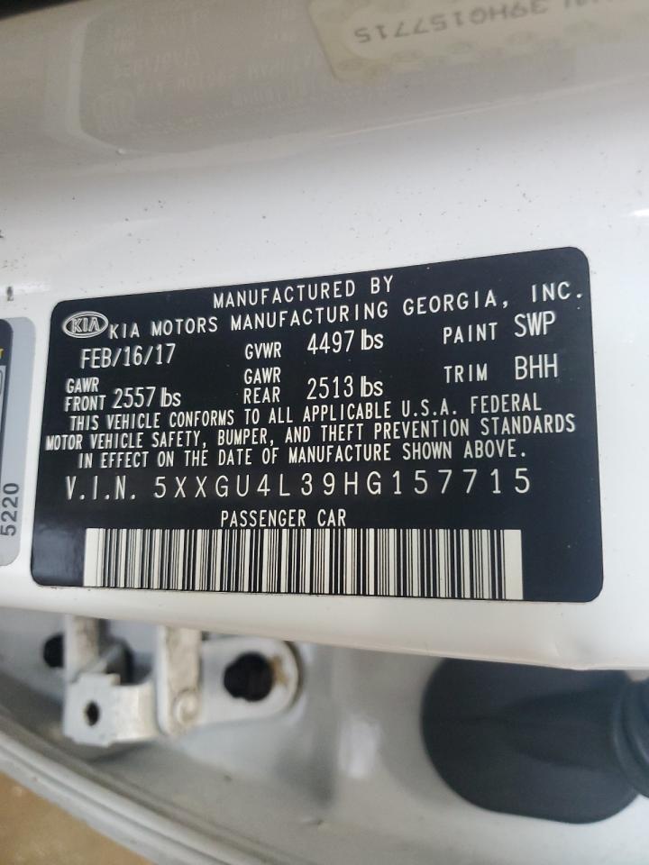 5XXGU4L39HG157715 2017 Kia Optima Ex