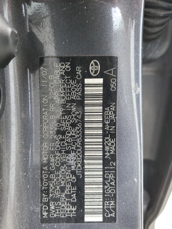 JTDKB20U983336743 2008 Toyota Prius