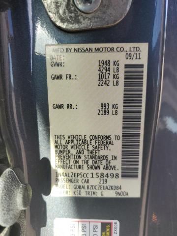 2012 Nissan Altima S VIN: 1N4AL2EP5CC158498 Lot: 51035654