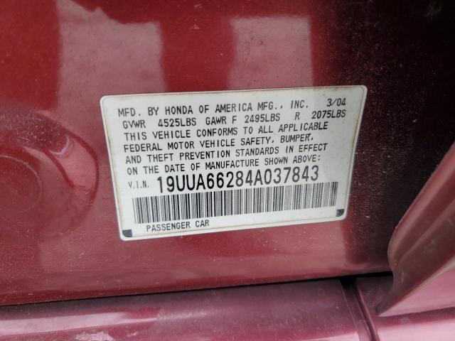 2004 Acura Tl VIN: 19UUA66284A037843 Lot: 52469584