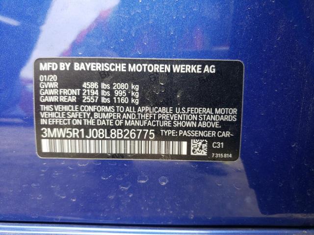 3MW5R1J08L8B26775 BMW 3 Series 330I 12